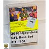 Image 1 : 2016 UPPERDECK CFL BASE SETS 100 CARDS
