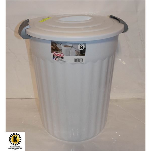 STERILITE 24 QT UTILITY GARBAGE CAN WHITE