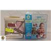 Image 1 : PLATE WITH ROBEEZ PINK LEATHER BABY BOOTS