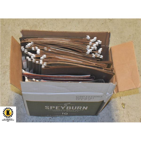 BOX WITH FILE FOLDERS AND OFFICE SUPPLIES