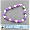 Image 1 : #224-SUGILITE  & FRESH WATER PEARL BRACELETE