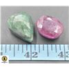 Image 1 : #109-EMERALD & RUBY GEMSTONE 89.65CT