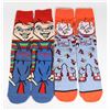 Image 1 : TWO NEW PAIRS OF CHUCKY THEME SOCKS