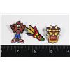 Image 1 : NEW 3PC CRASH BANDICOOT THEME LAPEL PINS