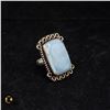 NATURAL BLUE OWYHEE OPAL RING 925 STAMPED