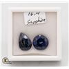 16.4 CT ROUND & PEAR SHAPED SAPPHIRE COLOR