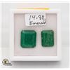 Image 1 : 14.80 CT EMERALD COLOR ENHANCED GEMSTONE