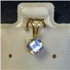 Image 1 : BZ1465-179 14K MOONSTONE PRINCESS CUT PENDANT