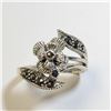 BZ1465-185 SILVER MARCASITE RING