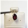 BZ1465-166 SILVER GARNET PENDANT