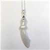 Image 1 : BZ1465-186 SILVER JADE 16" NECKLACE