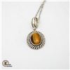 Image 1 : POLISHED TIGERS EYE GEMSTONE PENDANT-