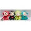 Image 1 : NEW PLAY BEAUTY 4PC MONKEY PLUSHES