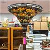 Image 2 : STAINED GLASS FLOOR LAMP 5FT 8" TALL WITH FAUX