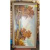 Image 1 : VINTAGE OIL PAINTING FRAMED ORIGINAL 53" X 28.5"