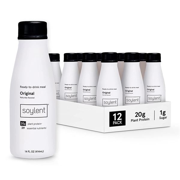 NEW CASE OF 12 SOYLENT 14 OZ ORIGINAL MEAL