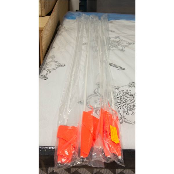 NEW SET OF 3 HAULING OVERSIZE WARNING FLAGS, 6FT