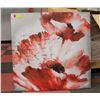 Image 1 : CANVAS RED & WHITE FLOWERS PAINTING