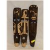 Image 1 : LOT OF 3 WOODEN AFRICAN WOOD MASKS