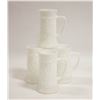 Image 1 : 4 MILK GLASS STEINS