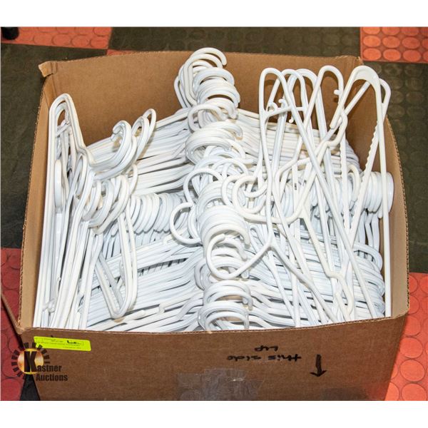 BOX WITH 120 PLASTIC HANGERS
