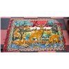 Image 1 : VINTAGE 8FT VELVET DEER WALL TAPESTRY