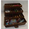 Image 1 : FISHING TACKLE BOX, FULL OF TACKLE W/ LARGE