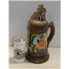 Image 1 : HAND PAINTED LIDDED STEIN APPROX 12" TALL W/LID ON