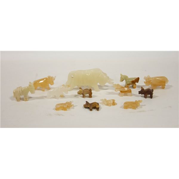 LOT OF CARVED ANIMALS