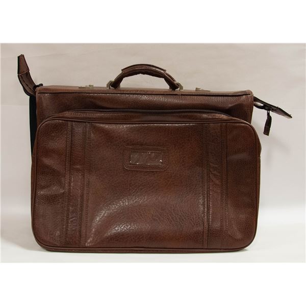 LEATHER GARMENT BAG SUITCASE