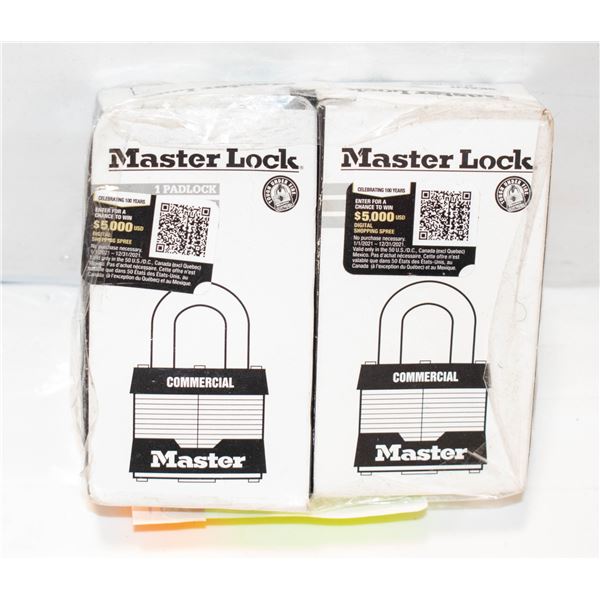 2 PACK MASTER LOCK PADLOCK NEW