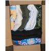 BOX OF FLEECE AND BLANKET MATERIAL FABRIC