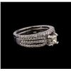 Image 1 : 1.40 ctw Diamond Wedding Ring Set - 14KT White Gold