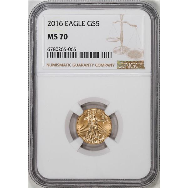 2016 $5 American Gold Eagle Coin NGC MS70