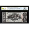 Image 1 : 1863 $10 Confederate States of America Note T-59 PCGS Choice About Uncirculated 58