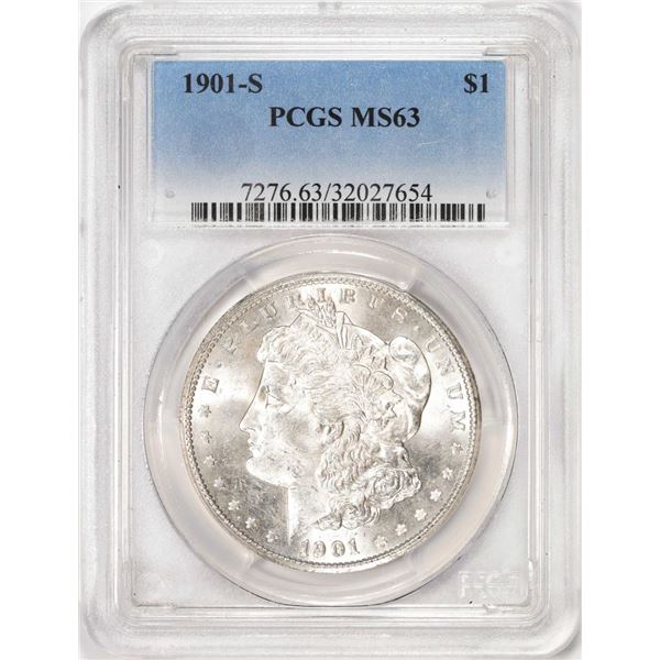 1901-S $1 Morgan Silver Dollar Coin PCGS MS63