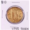 Image 1 : $10 Liberty Head Eagle Gold Love Token Coin Pin