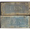 Image 2 : Lot of (2) 1864 $10 Confederate States of America Notes