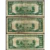 Image 2 : Lot of (3) 1929 $20 Federal Reserve Bank Notes