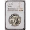 Image 1 : 1966 Kennedy Half Dollar Coin NGC MS66+