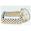 Image 4 : Rolex Mens Two Tone White Roman Diamond Datejust Wristwatch With Rolex Box