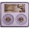 Image 1 : Set of 2021 Type 1 & Type 2 $5 American Gold Eagle Coins NGC MS70