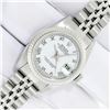 Image 2 : Rolex Ladies Stainless Steel White Roman Datejust Wristwatch With Rolex Box