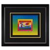 Image 1 : Peter Max "Rainbow Umbrella Man on Blends" Limited Edition Lithograph On Paper