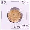Image 1 : 1844 $5 Liberty Head Half Eagle Love Token Coin Pin
