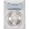1887 $1 Morgan Silver Dollar Coin PCGS MS63