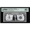 Image 1 : 1934 $1 Funnyback Silver Certificate Note Fr.1606 PMG Choice Uncirculated 63EPQ