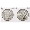 Lot of (2) 1935 $1 Peace Silver Dollar Coins