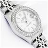 Image 5 : Rolex Ladies Stainless Steel Silver Index Diamond Datejust Wristwatch