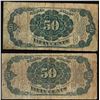 Image 2 : Lot of (2) 1874 Fifth Issue Fifty Cents Fractional Currency Notes